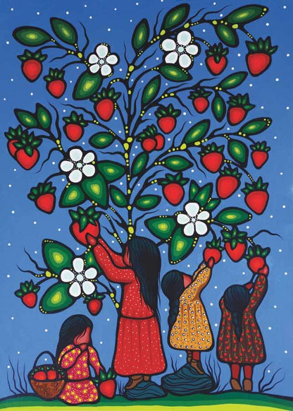 Close-up of Heart Medicine diamond art Indigenous craft activity kit
