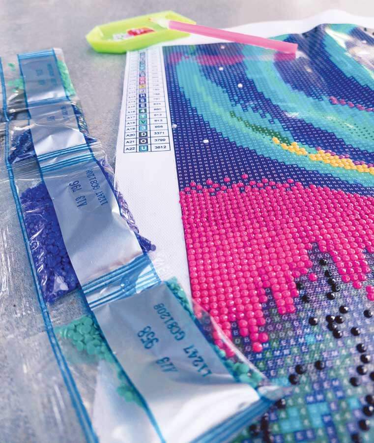 Heart Medicine diamond painting kit featuring Indigenous artwork design