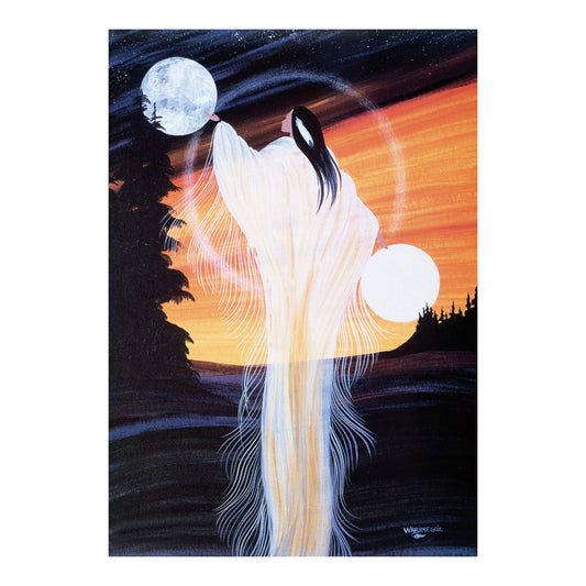 January Moon Note Card