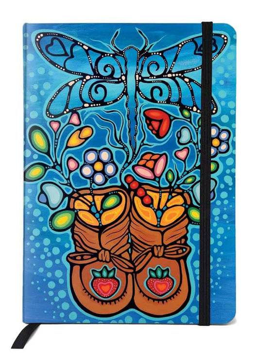 Little Ancestors lined journal with Indigenous art cover, notebook for writing and sketching