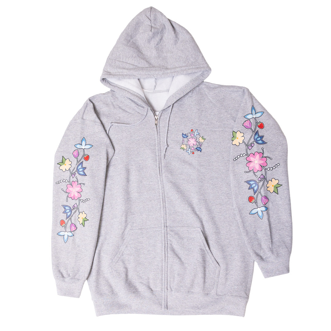 McPhee Floral Zip-Up Hoodie
