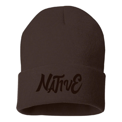 Native Toque Brown on white background