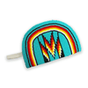 Rainbow Beaded Hard Coin Purse featuring intricate beading in vibrant colors and traditional Indigenous design.