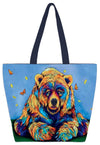Spring Already tote bag with Indigenous floral artwork, reusable eco bag