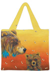 Reusable shopping bag with The Matriarch Indigenous art, eco-friendly tote