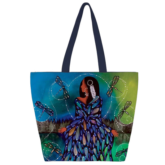Tote bag on the white background