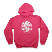 Be The Bear, Be the Protector - Pink Shirt Day 2024 Adult Hoodie in vibrant pink with graphic design.