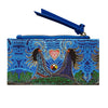 Breath of Life Card Holder featuring Indigenous artistry with vibrant blue design and two figures.