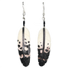 Spotted Eagle Feather - Carved Bone Earrings