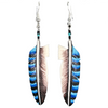 Split Feather - Carved Bone Earrings
