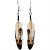 Four Directions - Carved Bone Earrings