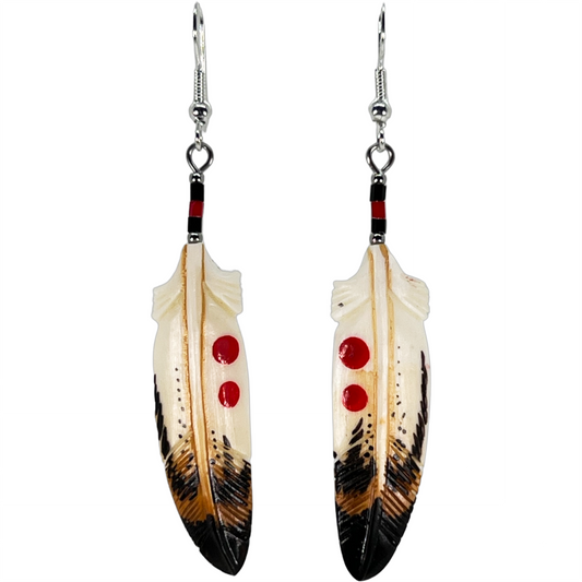 Honour - Carved Bone Earrings