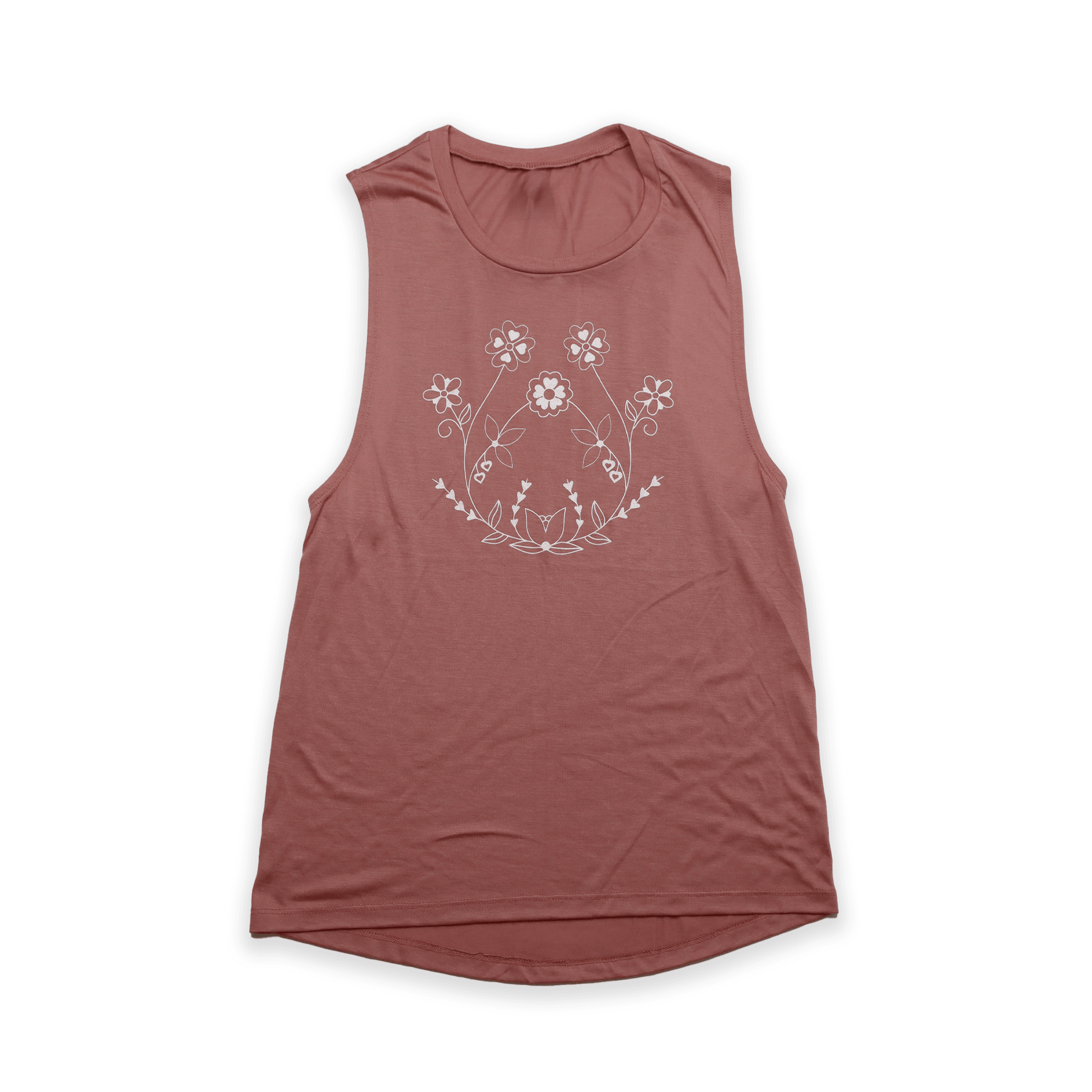 Burgundy Eternal Spring Floral Tank with floral design front view