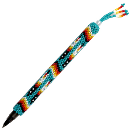 Feather - Beaded Pen Case