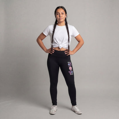 Indigenous Floral Full Length Leggings or Capris