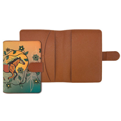 Horse Bebezhigooganzhii - Passport Holder showing vibrant artwork.