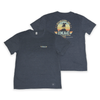 Navy INAC Established Tee with yellow crest design front and back view