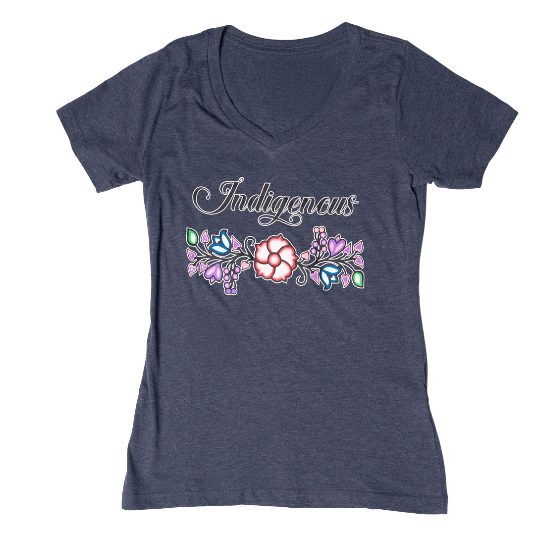 Indigenous Floral V-Neck