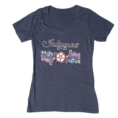 Indigenous Floral V-Neck