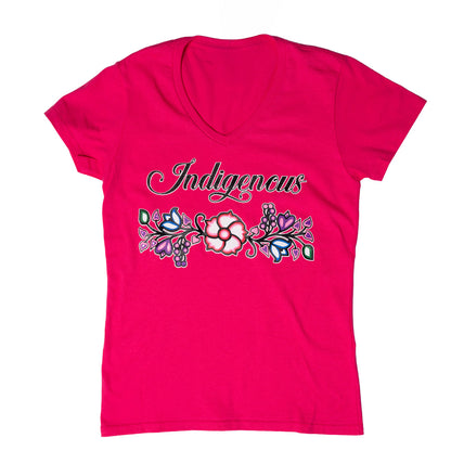 Indigenous Floral V-Neck