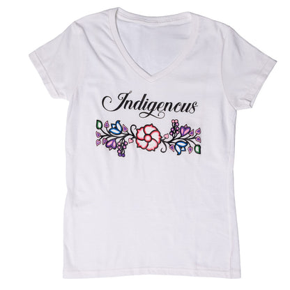 Indigenous Floral V-Neck