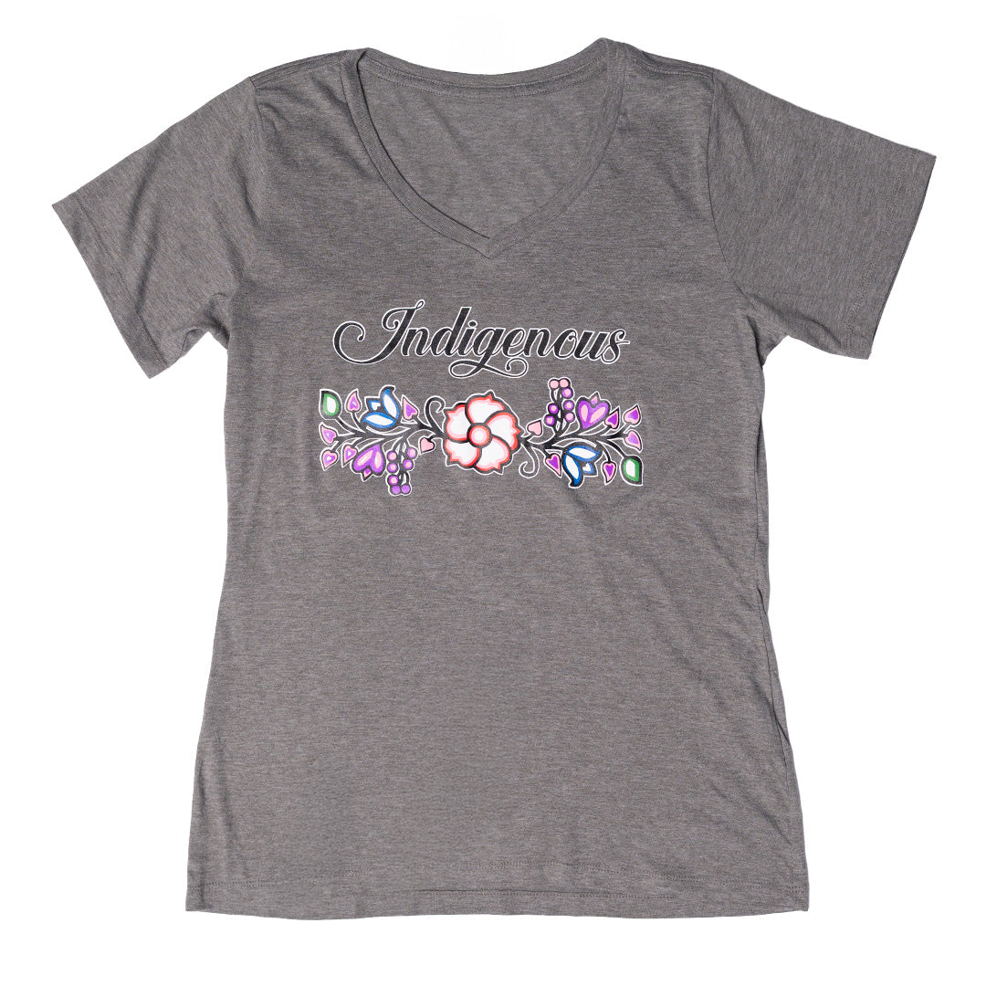 Indigenous Floral V-Neck