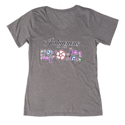 Indigenous Floral V-Neck