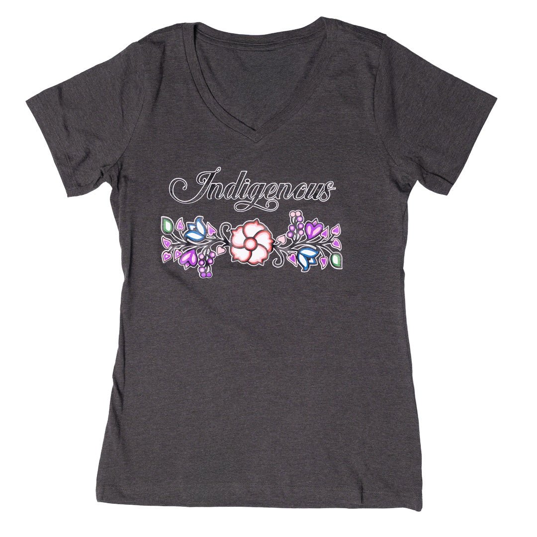 Indigenous Floral V-Neck