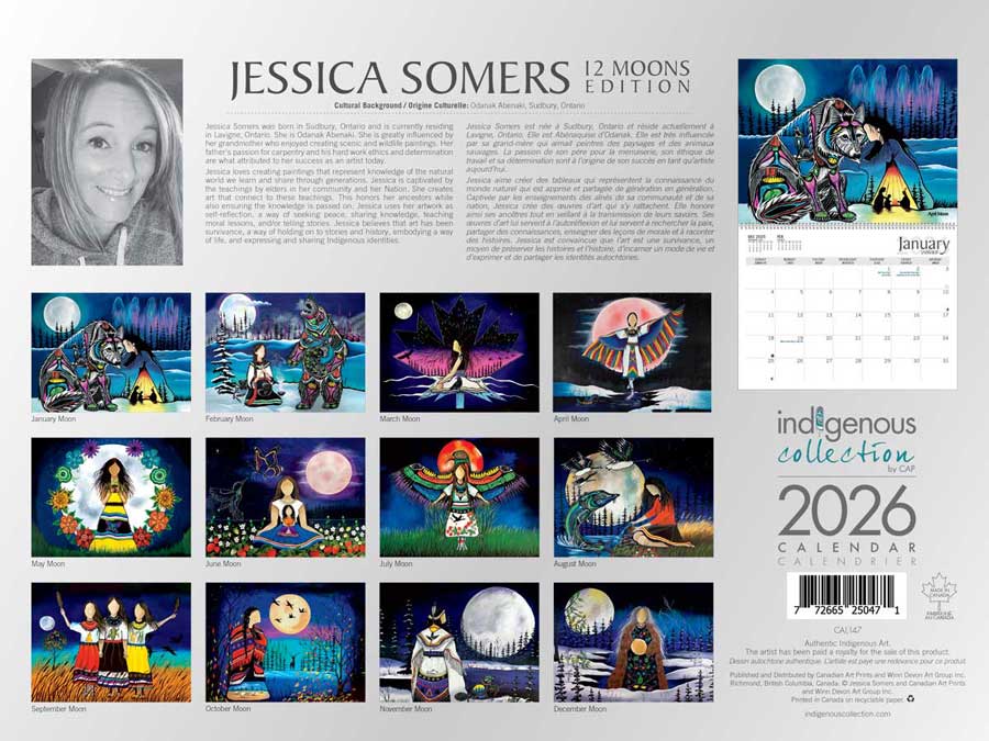 Jessica Somers - 12 Moons 2026 Calender