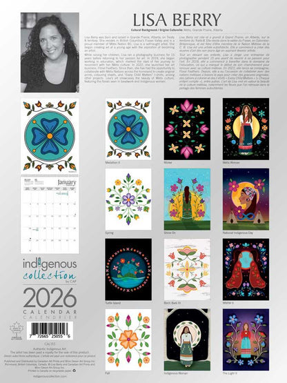 Lisa Berry 2026 Calendar showcasing distinctive art for each month and vibrant imagery.