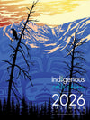 Mark Preston 2026 Calendar featuring indigenous art, with images of mountains and trees, designed and printed in Canada.