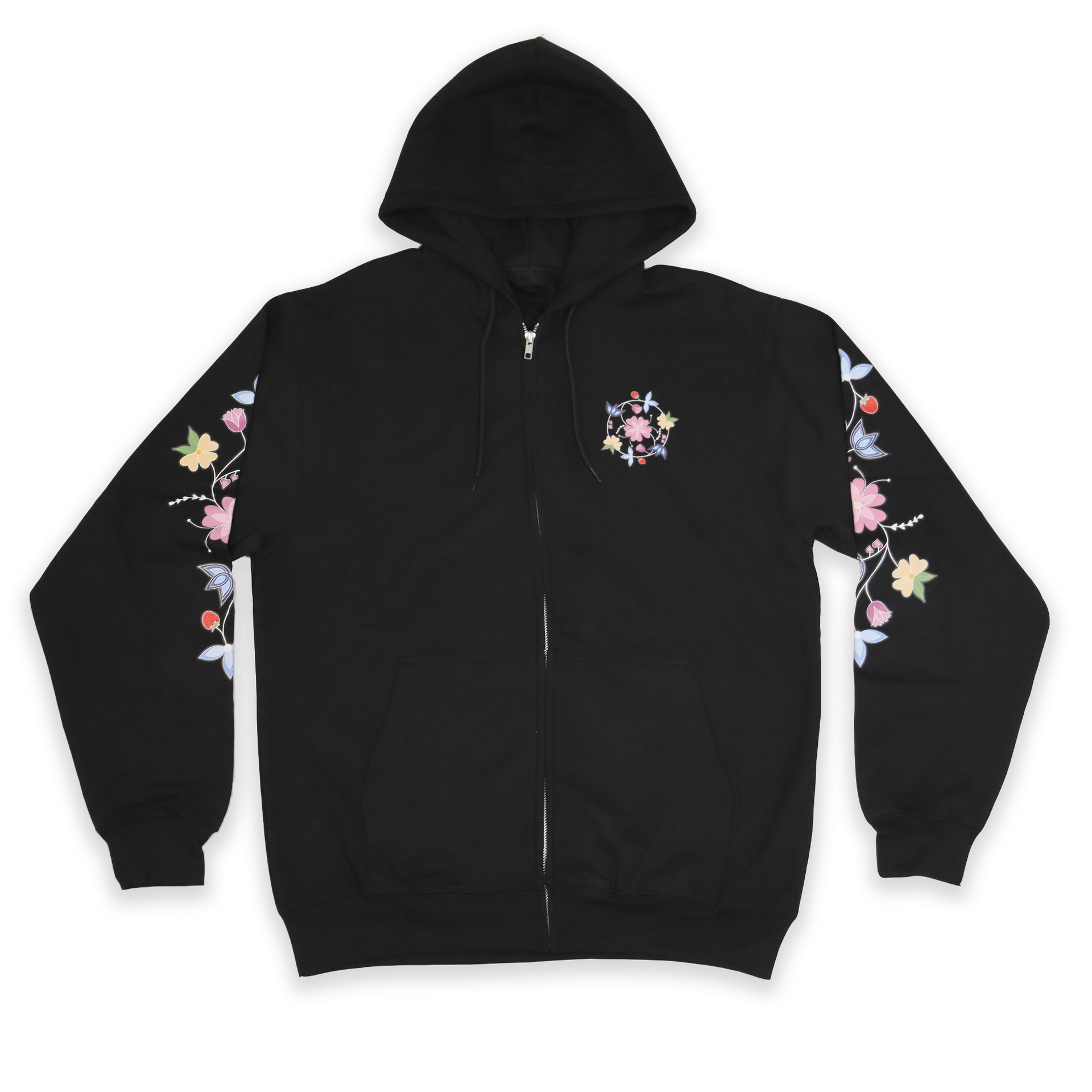 McPhee Floral Zip-Up Hoodie - Stylish & Cozy – Indigenous Nations