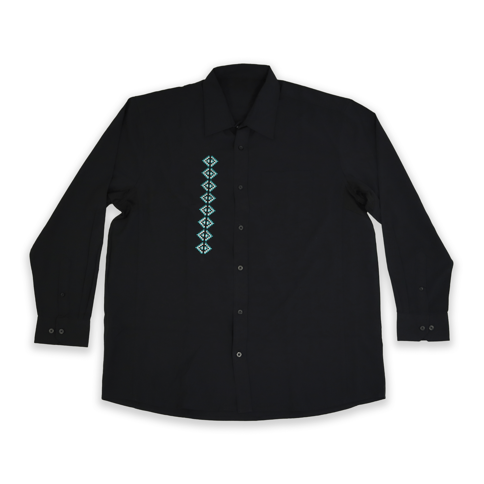 Men's Navajo Embroidered Dress Shirt - Elegant Style Indigenous Nations Apparel Company Men's Navajo Embroidered Dress Shirt - Elegant Style Indigenous Nations Apparel Company