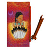Moon Whispers... Dance Card Holder featuring original artwork by Cree artist Delree Dumont with vibrant colors and cultural design.