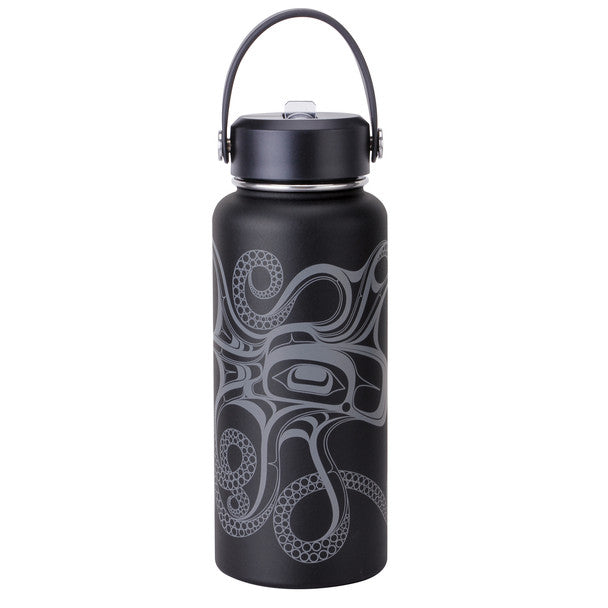 Octopus Wide Mouth Insulated Bottle with bold octopus design for hydration on the go.