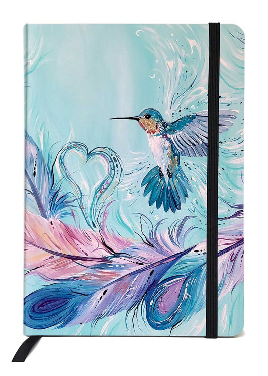 Hummingbird Feathers - Lined Journal