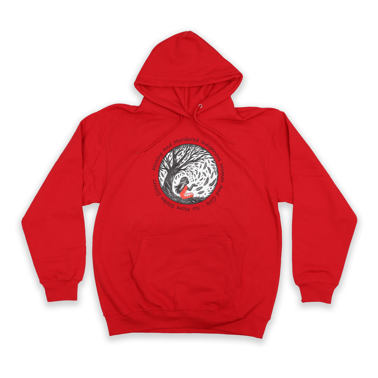Red Dress Day 2025 adult hoodie with MMIWG2S+ design