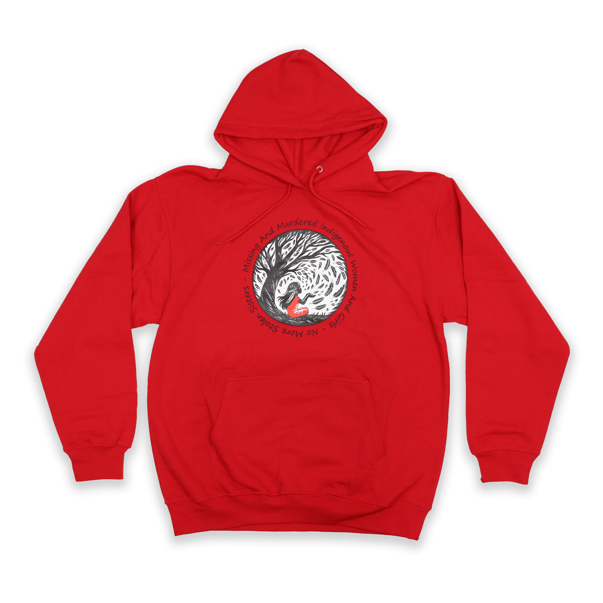 Red Dress Day 2025 adult hoodie with MMIWG2S+ design