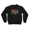 Black Santa’s Favorite Uncle Sweatshirt with festive red and white lettering front view