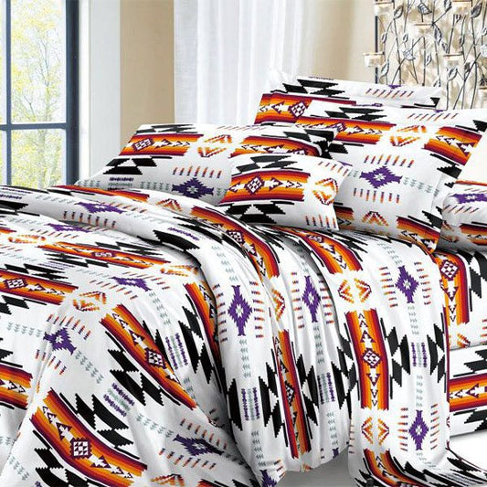 Queen 3pc Reversible Comforter Bed Set – White