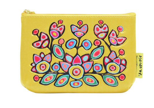 Floral on Yellow Coin Purse