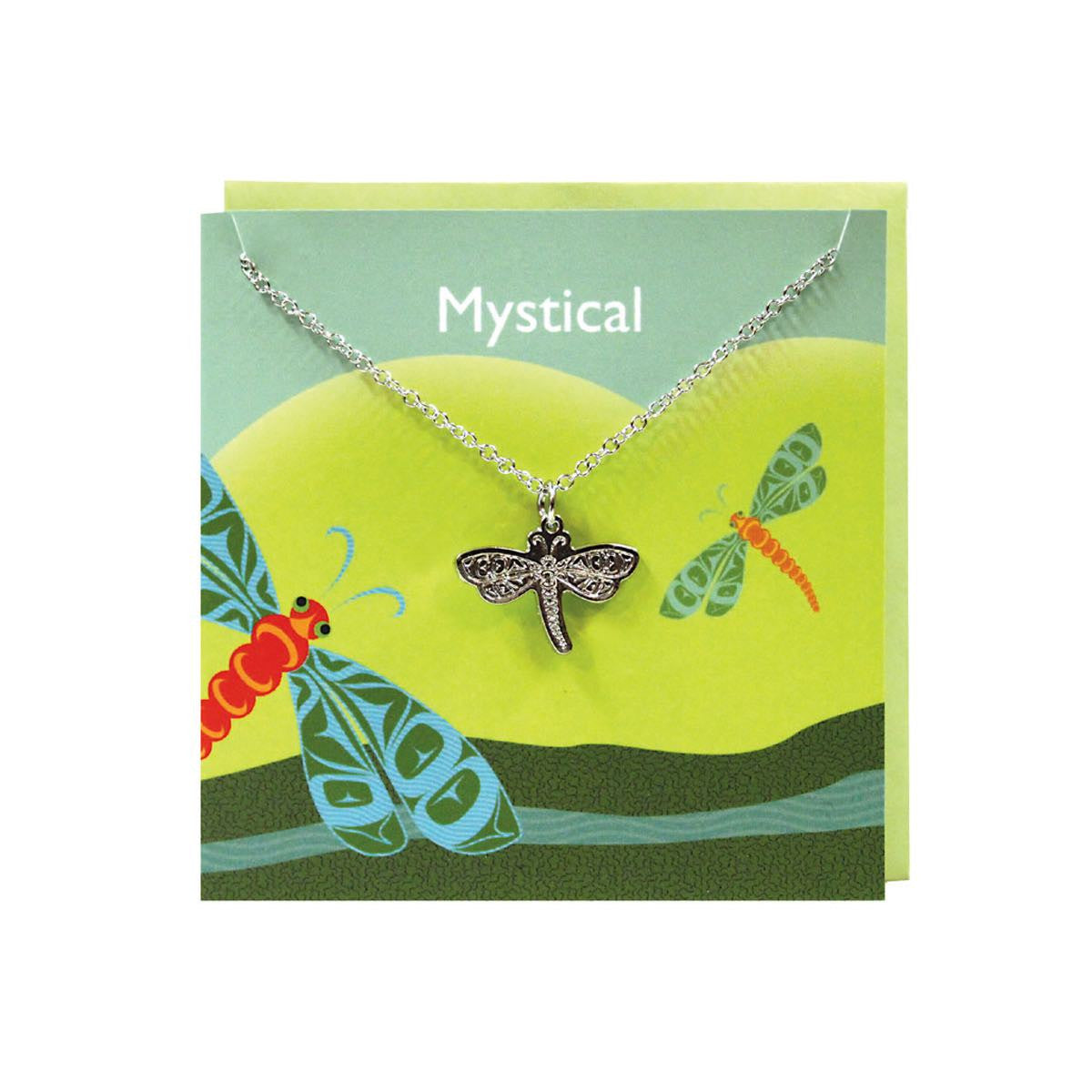 Dragonfly - Pewter Charm Greeting Card