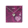 Hummingbird Heart - Pewter Charm Greeting Card