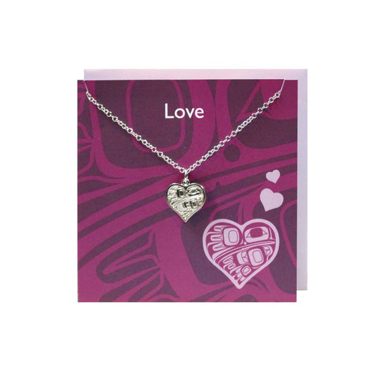 Hummingbird Heart - Pewter Charm Greeting Card