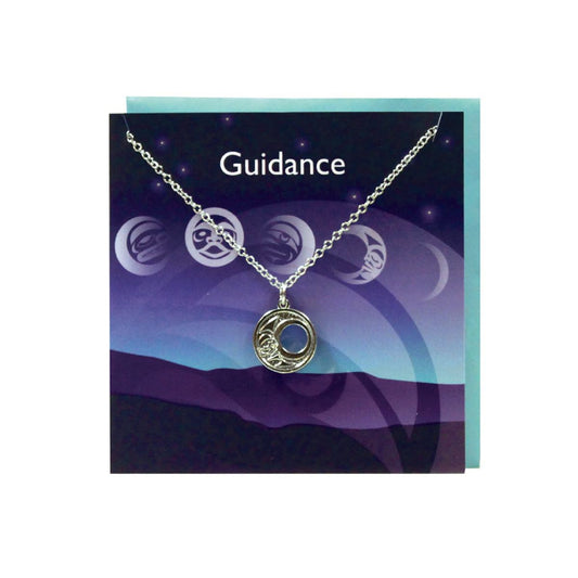 Moon - Pewter Charm Greeting Card